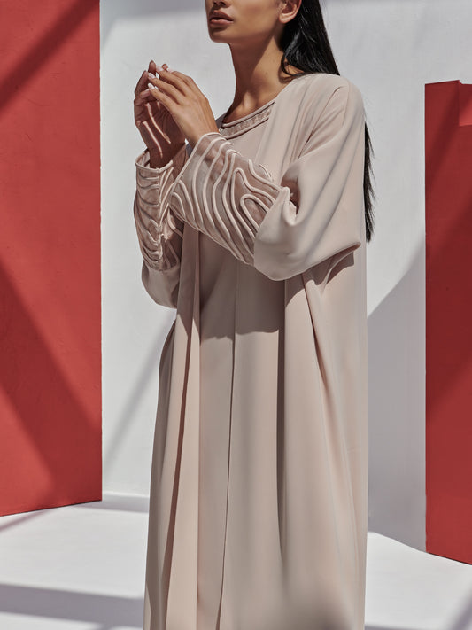 Cardigan Set With Organza