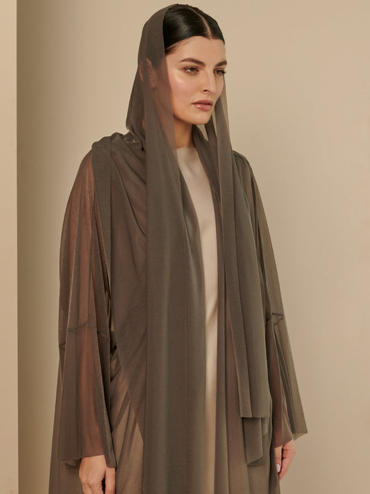 Japanese Light Knit Grey Abaya