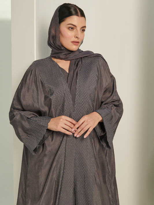 Charcoal 3-Set Abaya