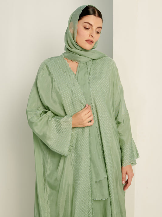 Pistachio 3-Set Abaya