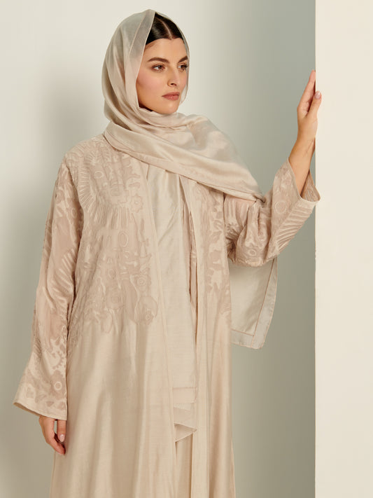 Cutout Shell 3-Set Abaya