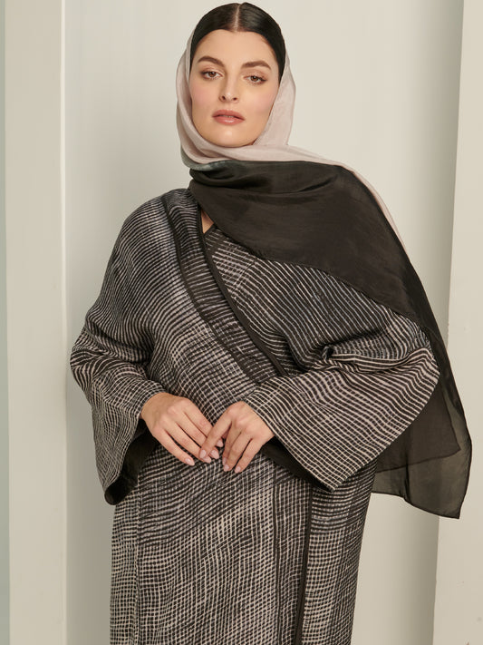 Ombre Shabori Print 2-Set Abaya