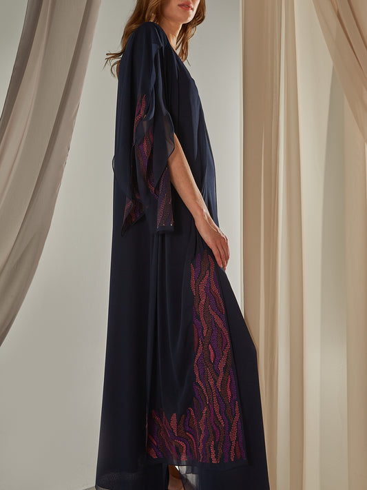 Layered Navy Kaftan