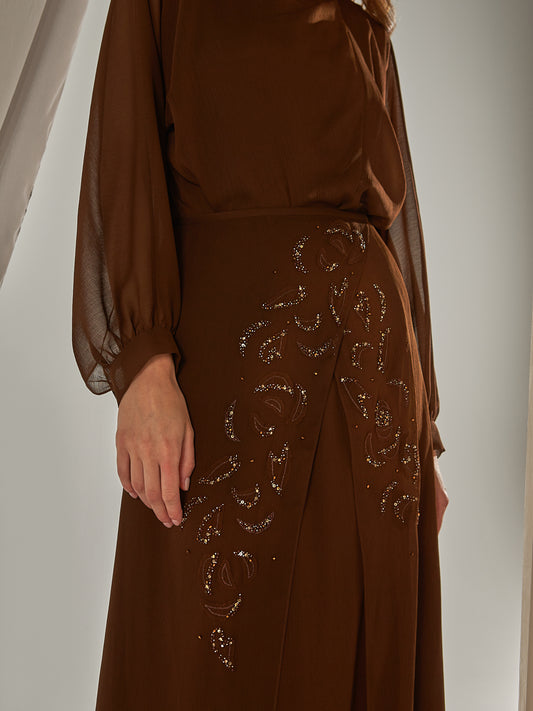 Brown Top and Skirt set