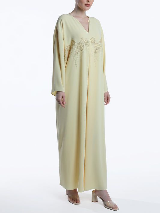 Pale Yellow Kaftan