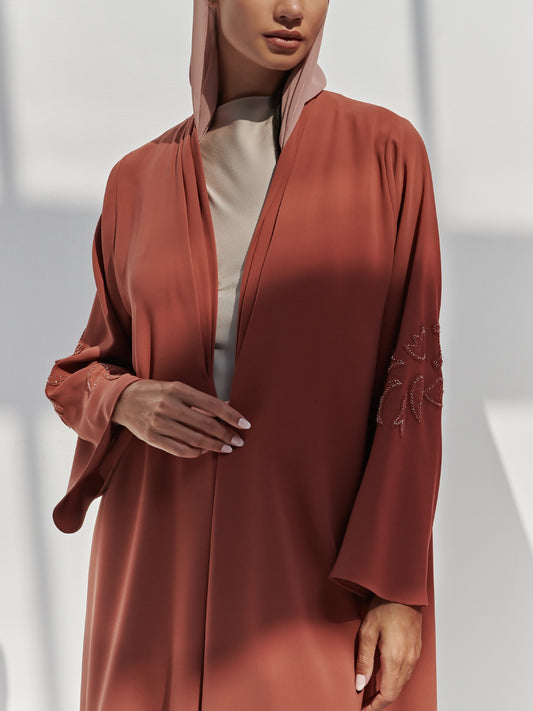 Cut Out Crepe Abaya