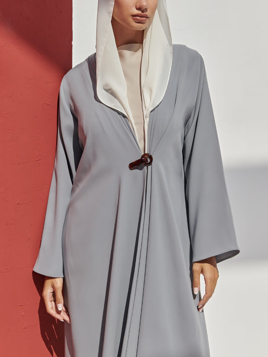 Abaya With Brown Buckle