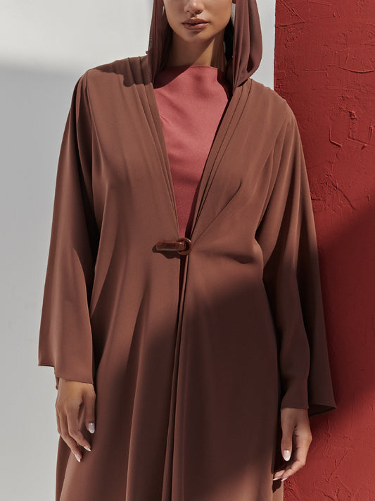 Rose Taupe Abaya With Buckle