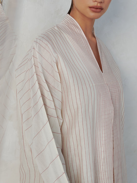 Ombre Lines Kaftan Off-White