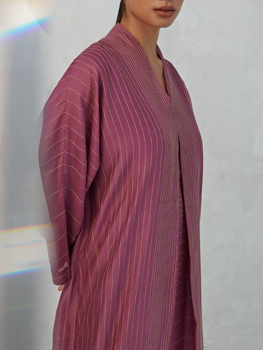 Ombre Lines Kaftan Mauve